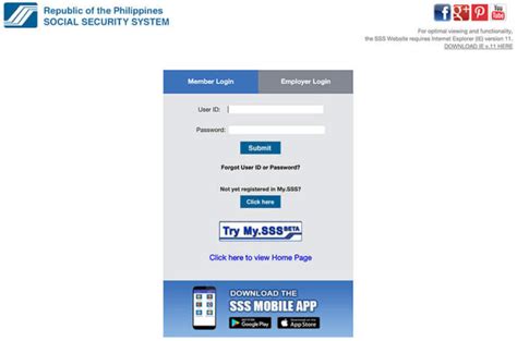 sss static info|sss online log in.